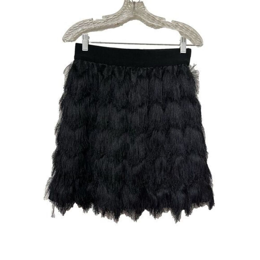 Banana Republic Black Textured Mini Skirt